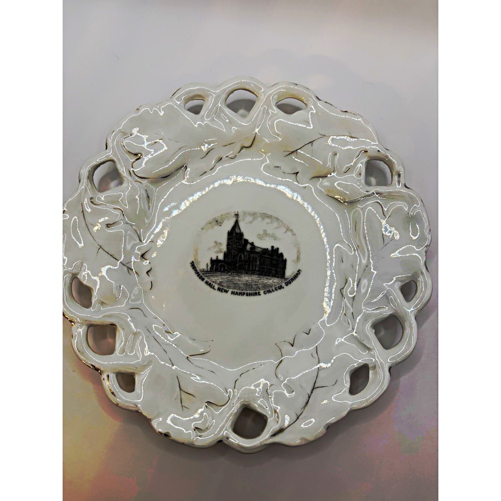 Antique German Porcelain Plate Thompson Hall UNH New Hampshire College Dover NH